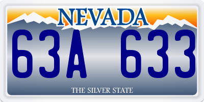 NV license plate 63A633