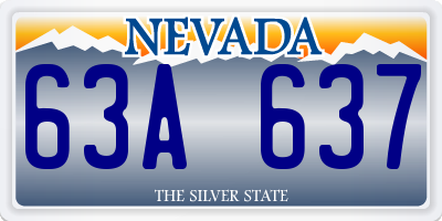 NV license plate 63A637