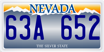 NV license plate 63A652