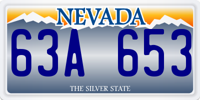 NV license plate 63A653