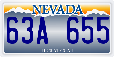 NV license plate 63A655
