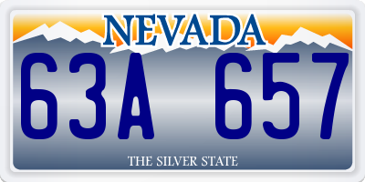 NV license plate 63A657