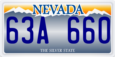 NV license plate 63A660