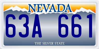 NV license plate 63A661