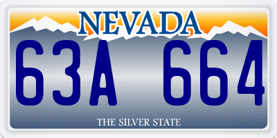 NV license plate 63A664