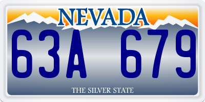 NV license plate 63A679