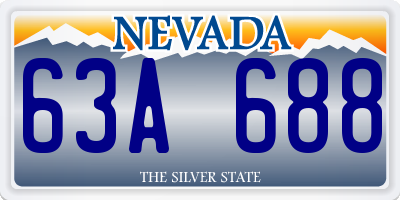 NV license plate 63A688