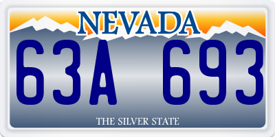 NV license plate 63A693