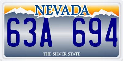NV license plate 63A694