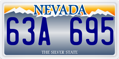 NV license plate 63A695