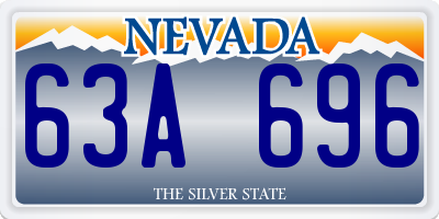 NV license plate 63A696