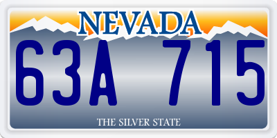 NV license plate 63A715