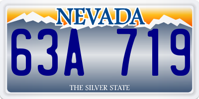 NV license plate 63A719