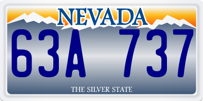 NV license plate 63A737