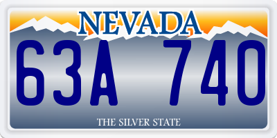 NV license plate 63A740