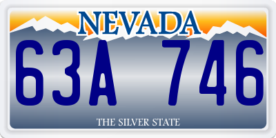 NV license plate 63A746