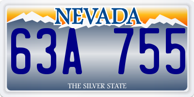 NV license plate 63A755
