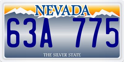 NV license plate 63A775