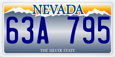 NV license plate 63A795