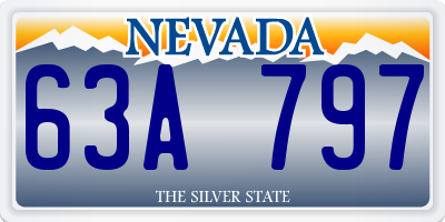 NV license plate 63A797