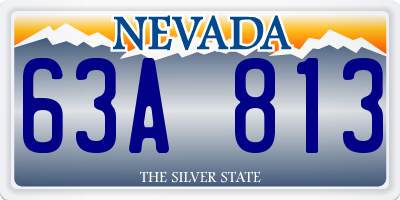 NV license plate 63A813