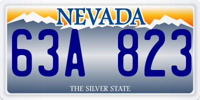 NV license plate 63A823
