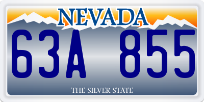 NV license plate 63A855