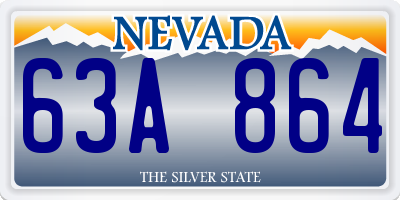 NV license plate 63A864