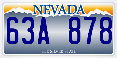 NV license plate 63A878