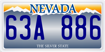 NV license plate 63A886