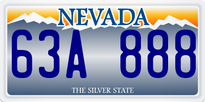 NV license plate 63A888