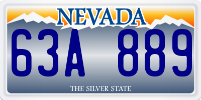 NV license plate 63A889