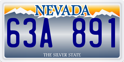 NV license plate 63A891