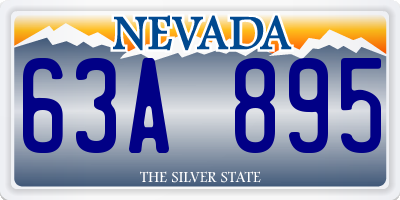 NV license plate 63A895