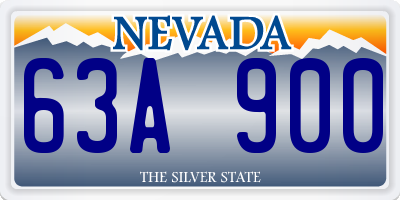 NV license plate 63A900