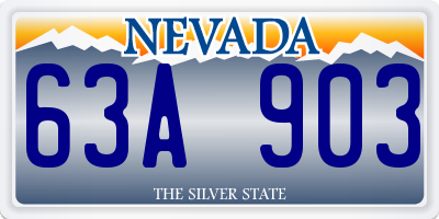 NV license plate 63A903