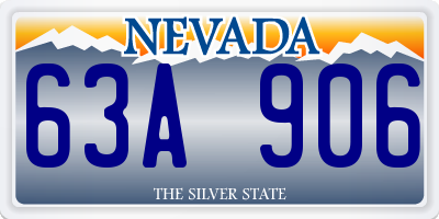 NV license plate 63A906