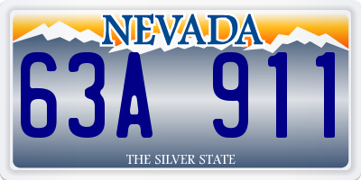 NV license plate 63A911