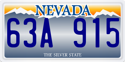 NV license plate 63A915