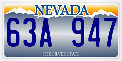 NV license plate 63A947