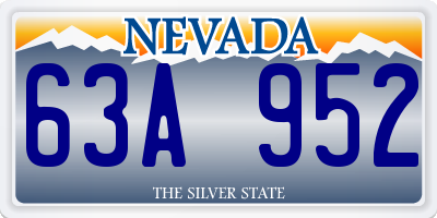 NV license plate 63A952