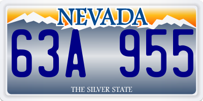 NV license plate 63A955