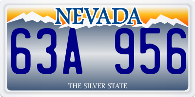 NV license plate 63A956