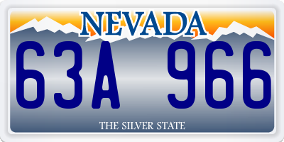 NV license plate 63A966