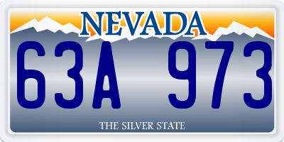 NV license plate 63A973