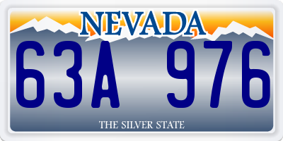 NV license plate 63A976