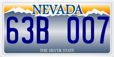 NV license plate 63B007