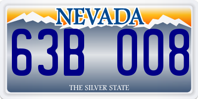 NV license plate 63B008