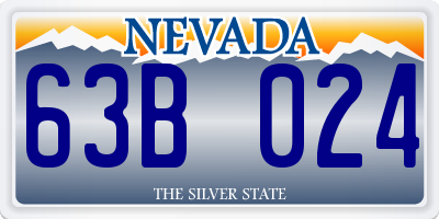 NV license plate 63B024