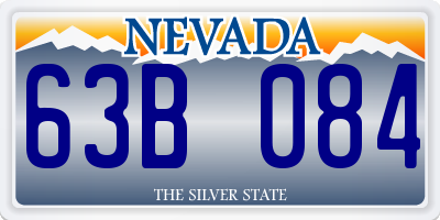 NV license plate 63B084